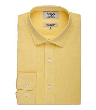 Men’s Pale Yellow Chambray Shirt - SILBERT