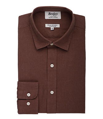 Men’s Mocha Chambray Shirt - SILBERT