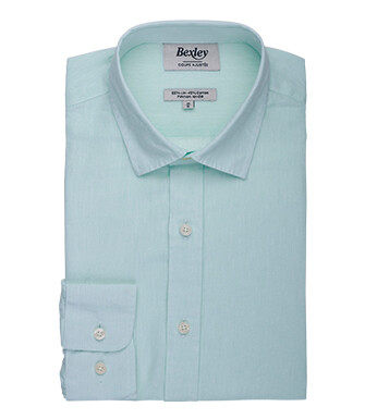 Men’s Pale Green Chambray Shirt - SILBERT