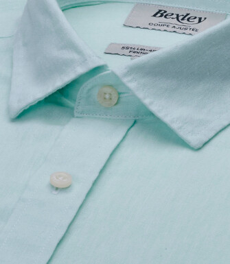 Men’s Pale Green Chambray Shirt - SILBERT