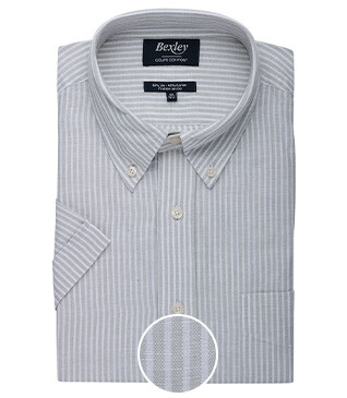 Lime Green Chambray & White cotton linen shirt - Chest pocket - COLTEN MC