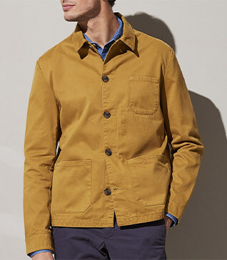 Men's Caramel Cotton Jacket - FÉLICIEN