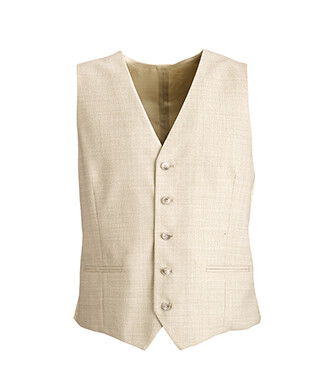 Men's Beige melange Suit Waistcoat - LAZARE
