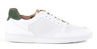 Perforated White leather Trainers - BORONIA