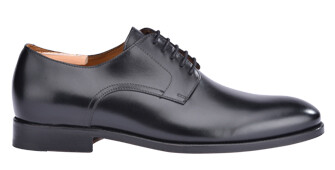 Black Leather Derby Shoes - PENFORD