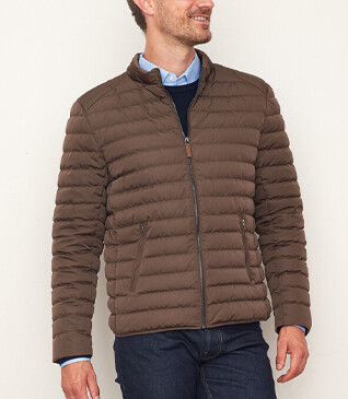 Brown Lightweight Puffer Jacket - SVEN III