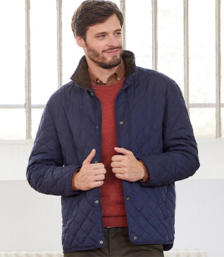 Navy Quilted Jacket - TORSTEN II