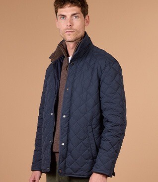 Navy Quilted Jacket - TORSTEN II