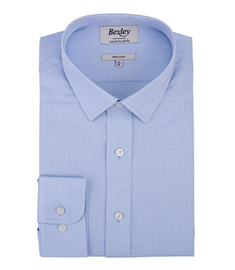 Blue sky plain Oxford shirt - CLAUDION