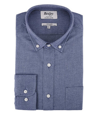 Dark Blue Flannel shirt - DAREN