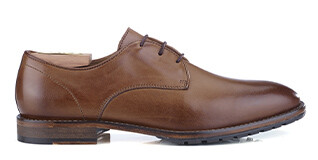 Patina Hazelnut Derby Shoes - EASTLING PATIN