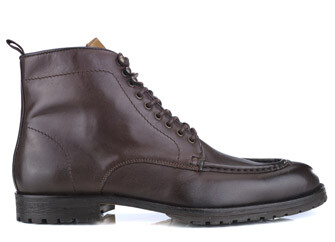 Patina Chocolate Lace-up Derby Boots - WARTLING PATIN