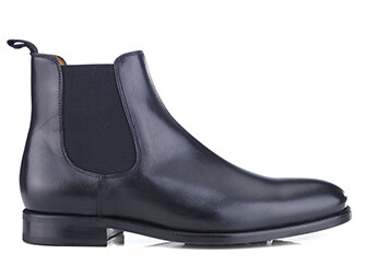 Black Leather Chelsea Boots - ALDERTON GOMME