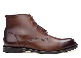 Patina Chocolate Leather Boots - KINSHAM