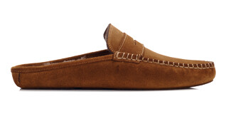 Chamois Suede Wool Lining Mules slippers