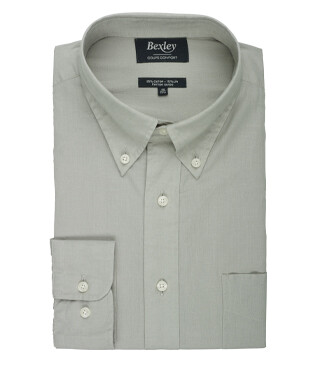 Lime Green long sleeve cotton linen shirt - COLTEN