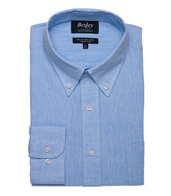 Light Blue Chambray cotton/linen shirt - COLTEN