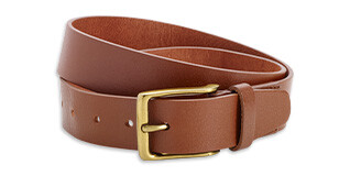 Men's Patina Chestnut Leather Belt - WESTWOOD III