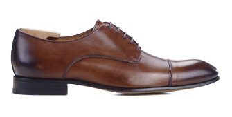Patina Cognac Derby Shoes - GARSTON