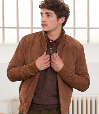 Havana Suede Leather Jacket - SEAN II