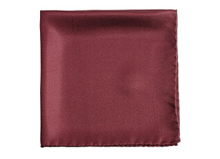 Plain Silk Pocket Square Burgundy