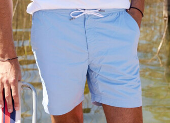 Light Blue Men's swim short - BRENTAN