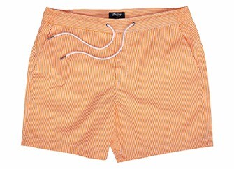 Orange stripes Men's swim short - BRENTAN