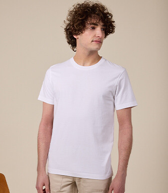 White organic cotton plain t-shirt - EDGAR III
