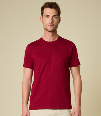 Men’s organic cotton T-shirt - Burgundy - EDGAR III