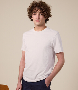 Men’s organic cotton T-shirt - Ecru - EDGAR III