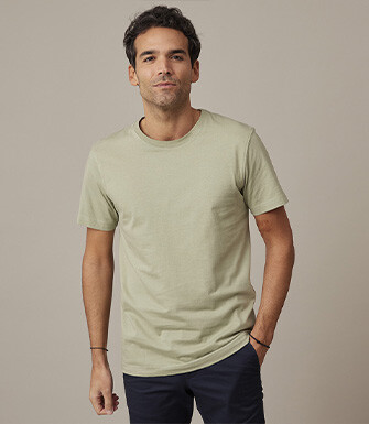 Lime Green organic cotton plain t-shirt - EDGAR III