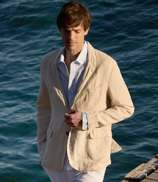 Light Beige Linen Blazer - LUBIN