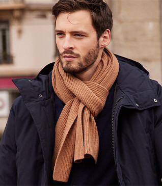 Melange Hazelnut Lambswool Scarf