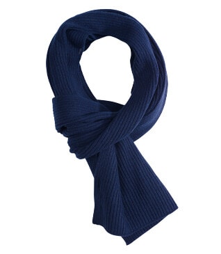 Navy Blue Lambswool Scarf