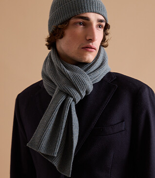 Green Melange Lambswool Scarf