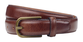 Patina Chocolate leather Belt for men - SOUTHGATE