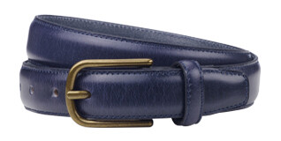 Patina Navy leather Belt for men - SOUTHGATE