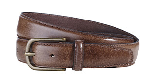 Patina Brown leather Belt for men - SOUTHGATE