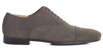 Taupe Suede Oxford shoes - Leather outsole & rubber pad - LENNOX PATIN