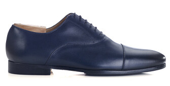Patina Blue Oxford shoes - Leather outsole & rubber pad - LENNOX PATIN