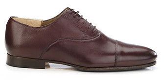 Burgundy Oxford shoes - Leather outsole & rubber pad - LENNOX PATIN