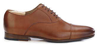 Patina Cognac Oxford shoes - Leather outsole & rubber pad - LENNOX PATIN