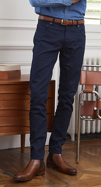 Navy Men's 5 pocket Trousers - KARSON