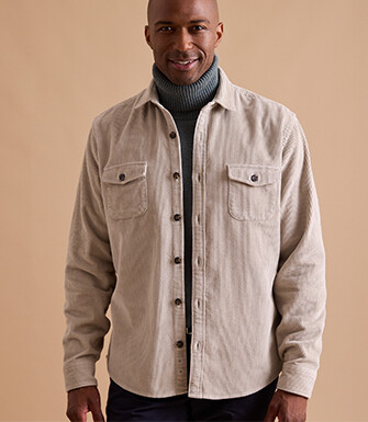 Light Beige Corduroy over shirt - VICTORIN