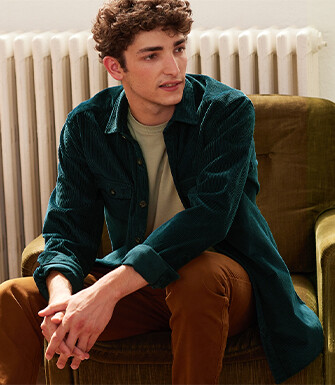 Dark Green Corduroy over shirt - VICTORIN