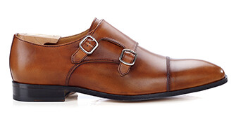 Patina Gold double Buckle Shoes - CHEDINGTON