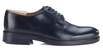 Black Derby Shoes - Rubber outsole - MONTEREY GOMME CITY