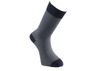 Men's Navy & Green Thick Cotton Socks with herringbone style