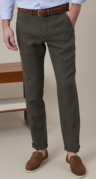 Dark olive Men's chinos - KYLSON
