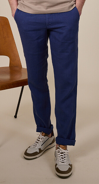 Men's chino trousers Indigo Blue - KYLSON